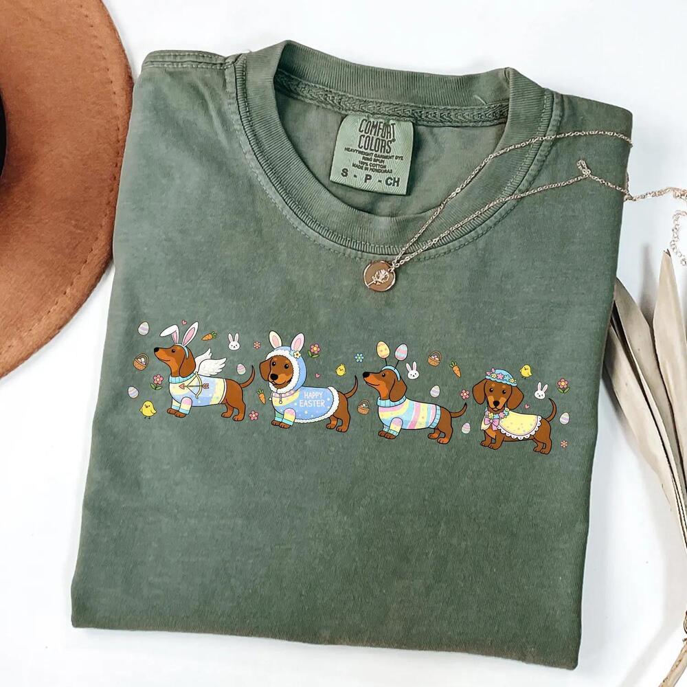 Easter Dachshund Shirt, Wiener Dog Tshirt
